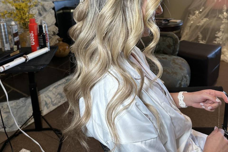 Half Up with a big braid