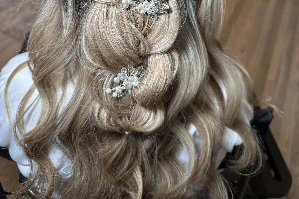 Half Up with a big braid