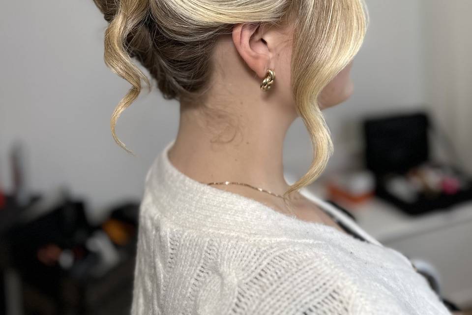 French Twist with curls