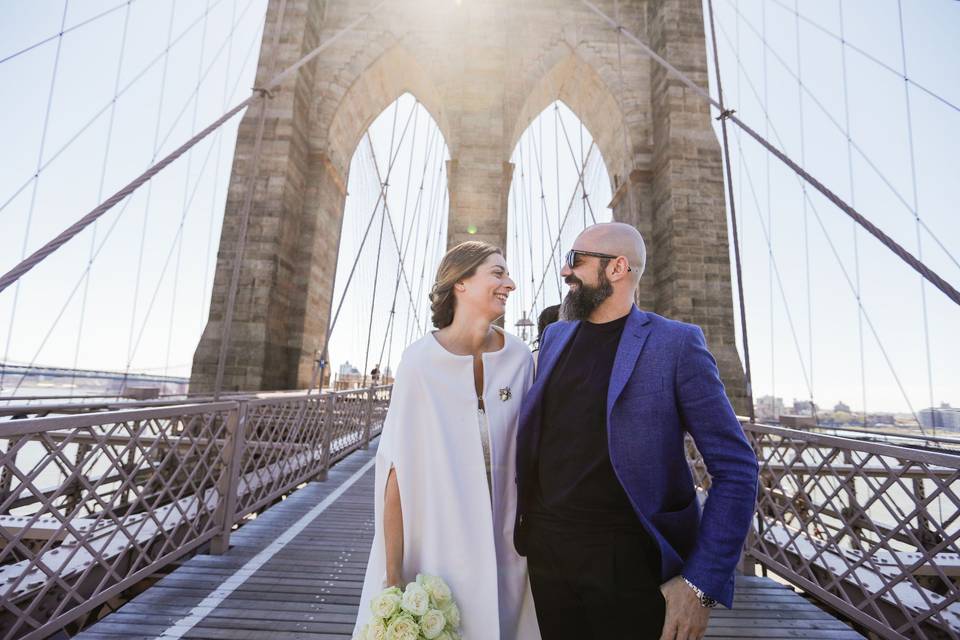 Pre-wedding Brooklyn Bridge