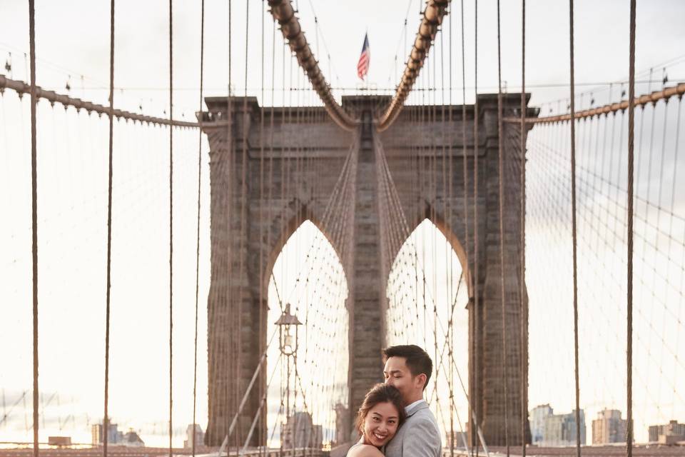 Pre-wedding Brooklyn Bridge