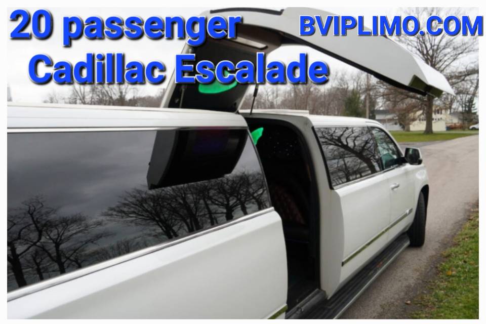 20 passenger Cadillac Escalade