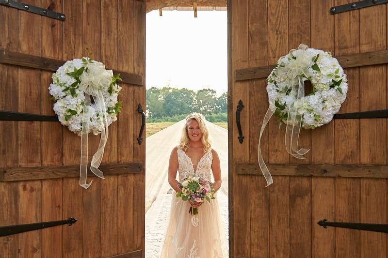Bride at Castle Doors