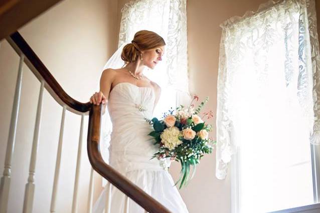 Bride contemplating the occasion