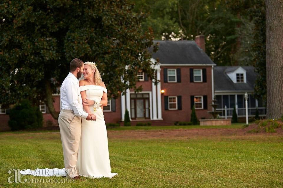 Couple in Front Lawn