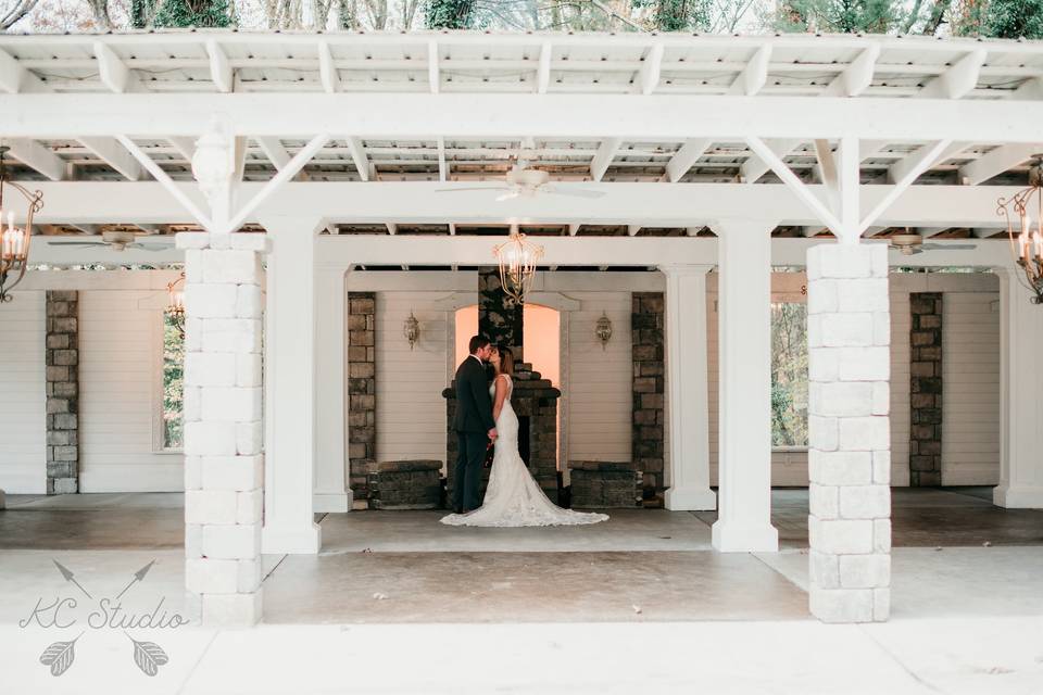 Romantic white pavilion