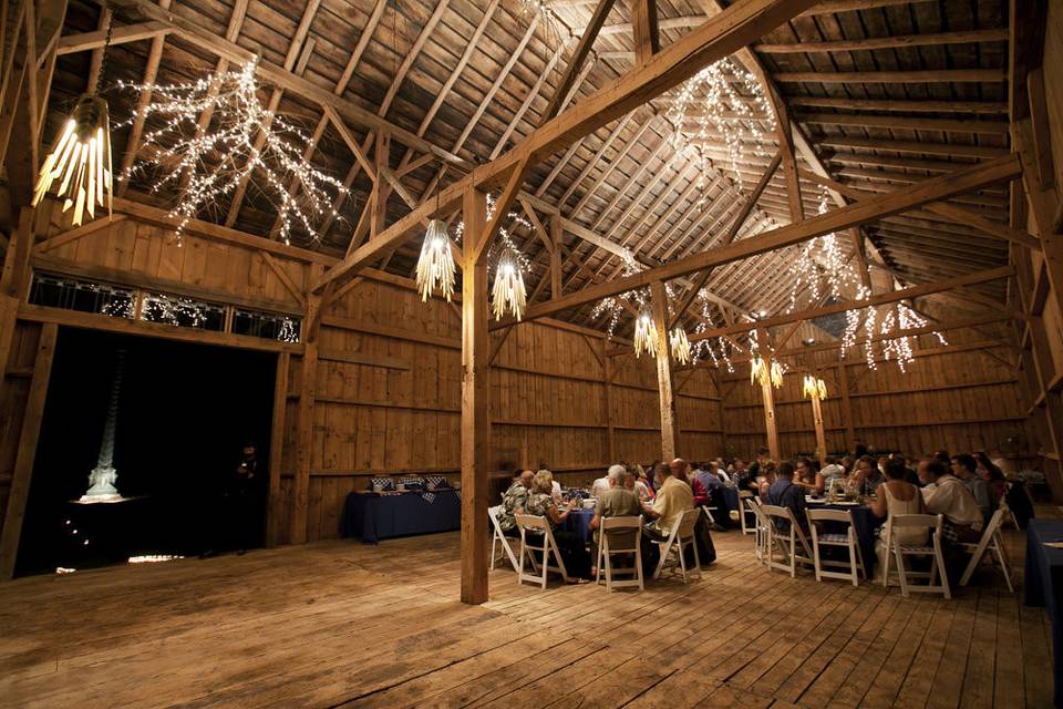 Rustic wedding reception