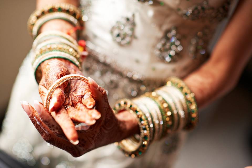 Indian Bride Getting Ready