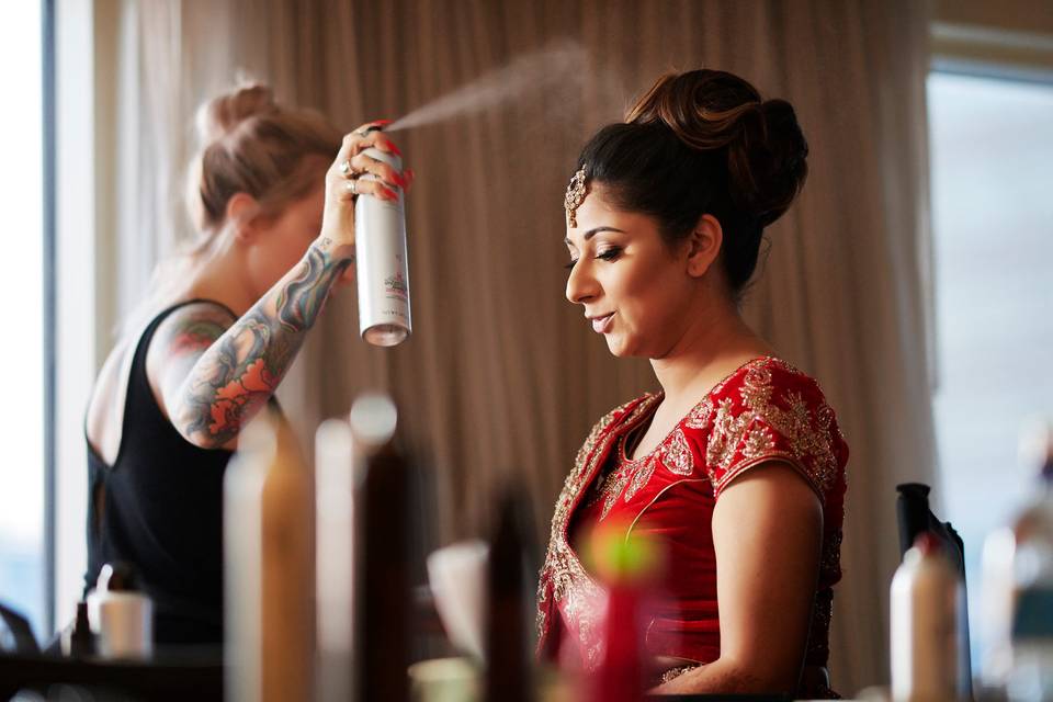 Bride Getting Ready