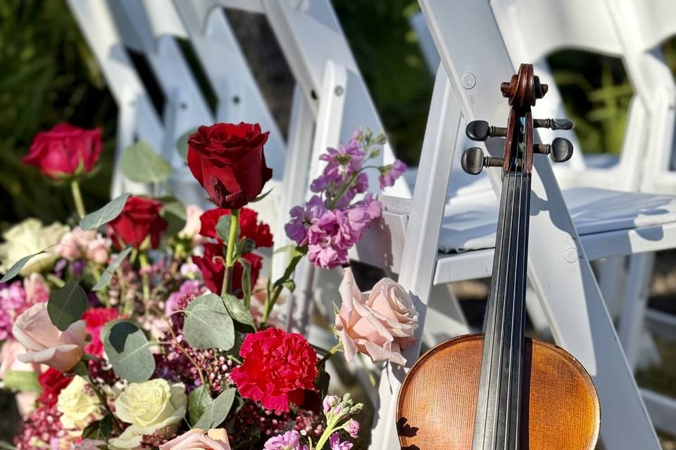 Violin & Florals