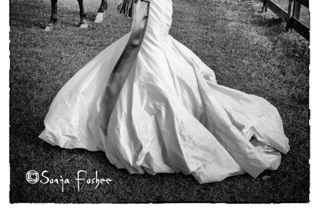 Bride with her flowers