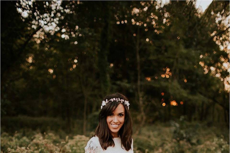 Bride outdoors