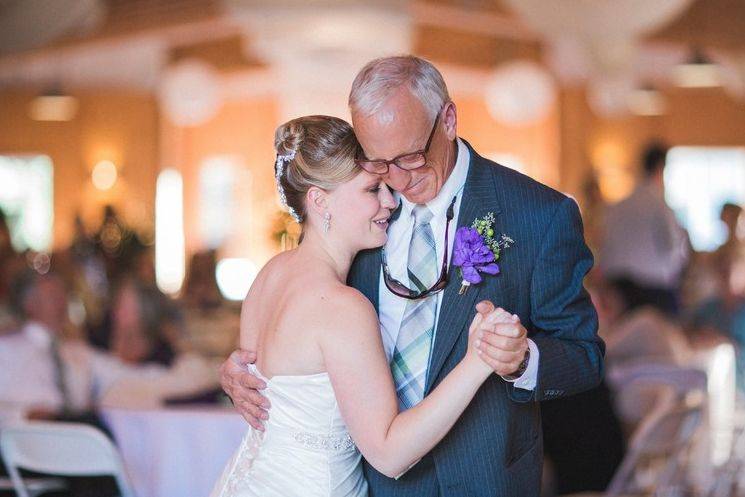 Bride with her father dancing