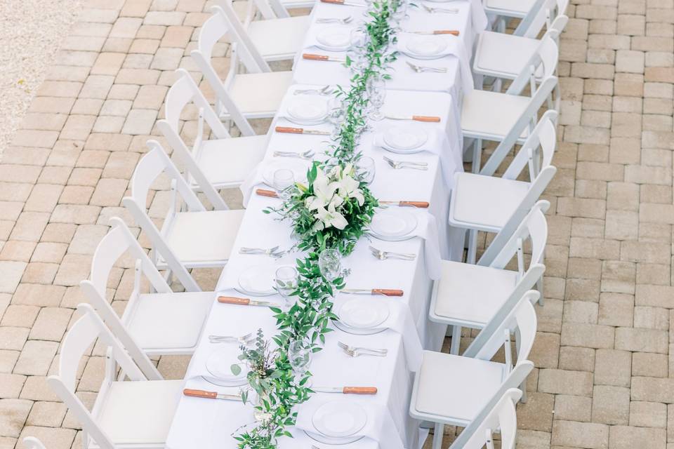 Table Setting from Aerial View