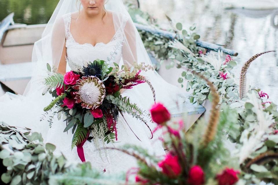 Bride in the Boat