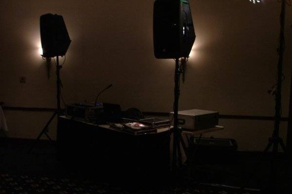 Setup at the Holiday Inn in downtown South Bend