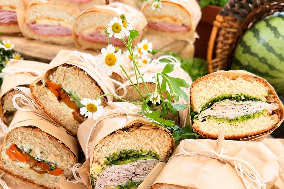 Local produce sandwiches