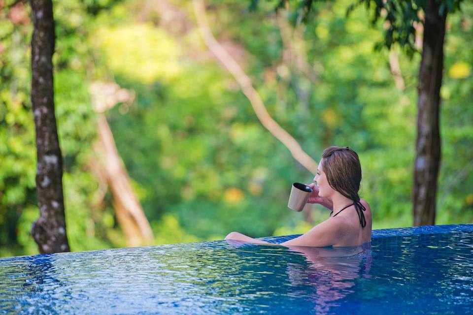 Coffee at the pool