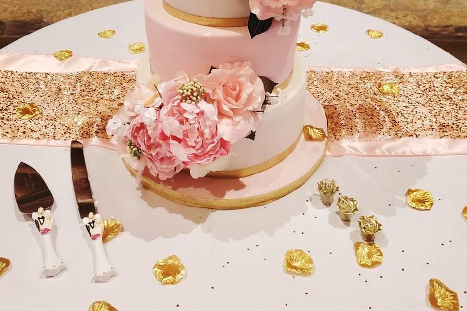 Blush pink cake
