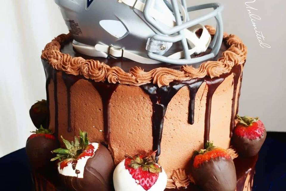 American football custom cake