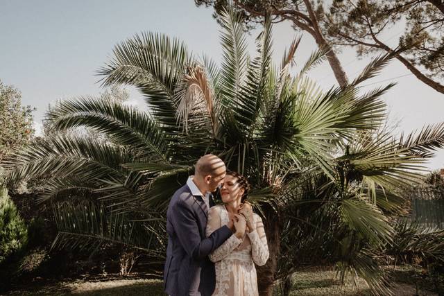 Salt'n'pepper wedding portrait