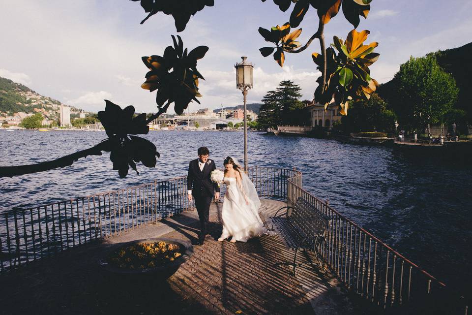 Salt'n'pepper wedding portrait