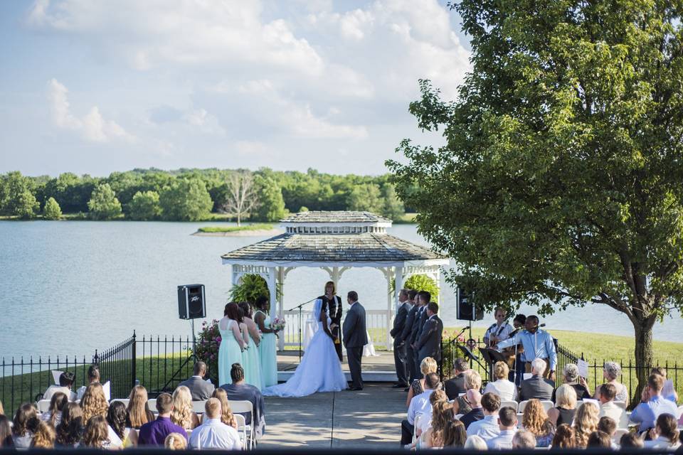 Outdoor wedding ceremony