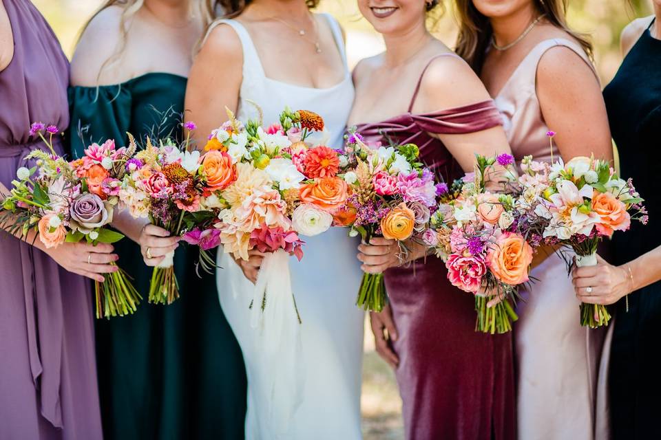 Bridesmaids at Cypress Falls
