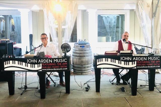 Dueling Pianos wedding setup