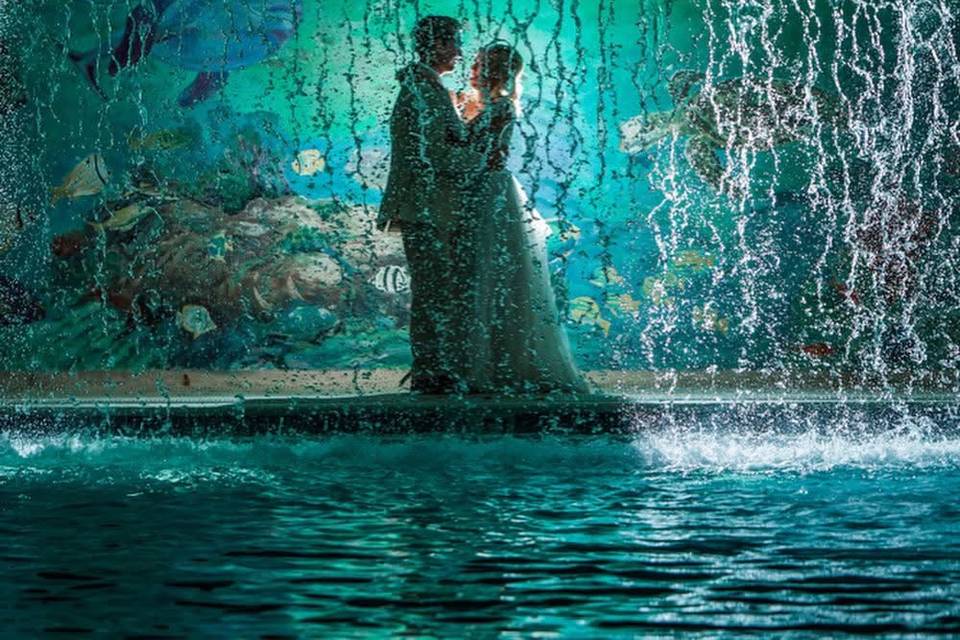Love behind the waterfall