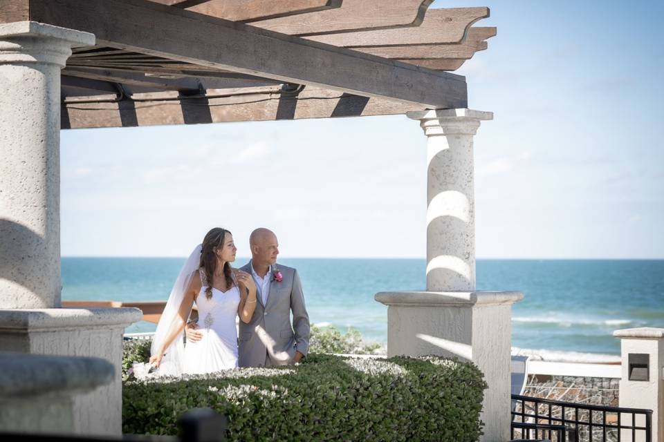 Overlooking the ocean