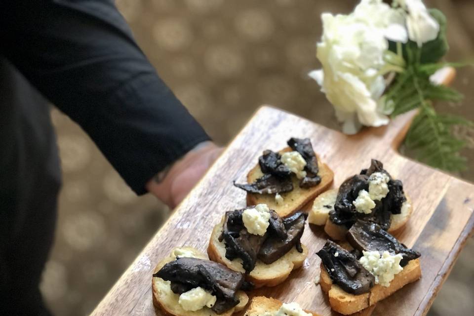 Mushroom & Gorgonzola Crostini