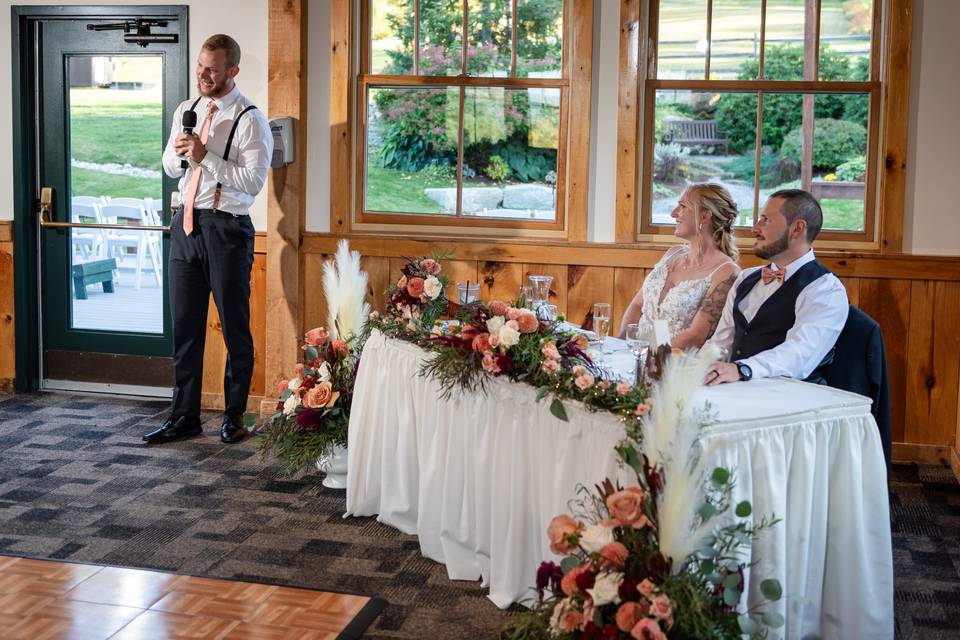A wedding toast