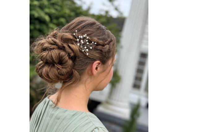 Braid with Messy Bun