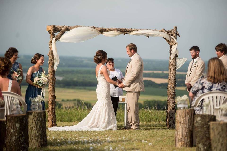 Outdoor wedding ceremony