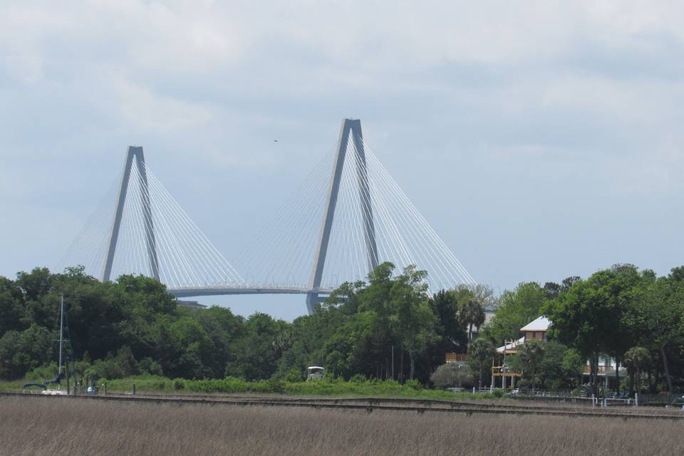 Shem Creek Park is a beautiful venue. At the end of a long pier, past where the shrimping boats tie up and not too far away from the Ravenel Bridge.