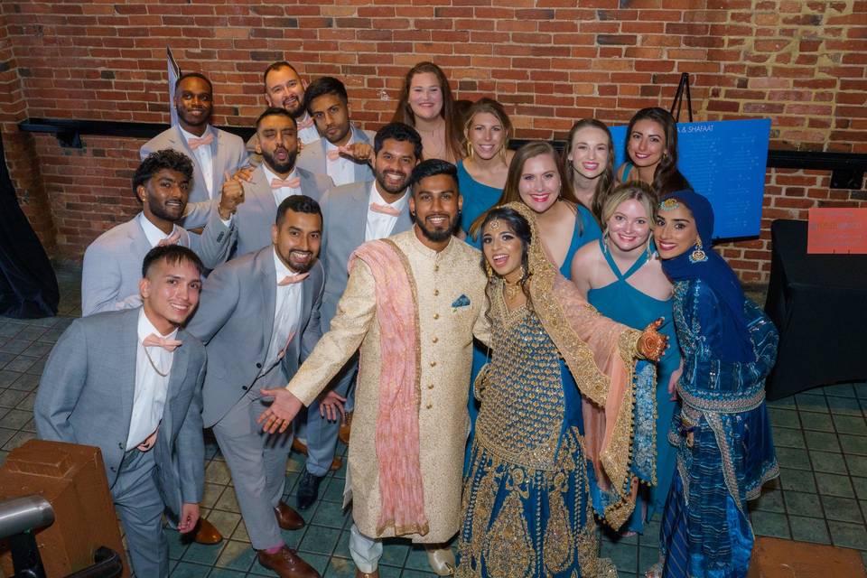 Bridal Party Prepares to Enter