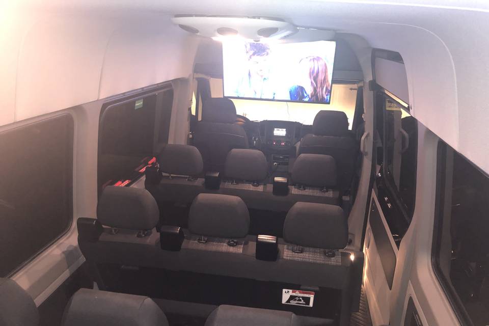 Our Sprinter Van with a HD 4K