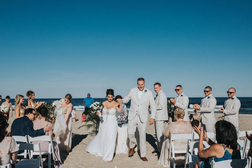 Beach wedding in Asbury Park