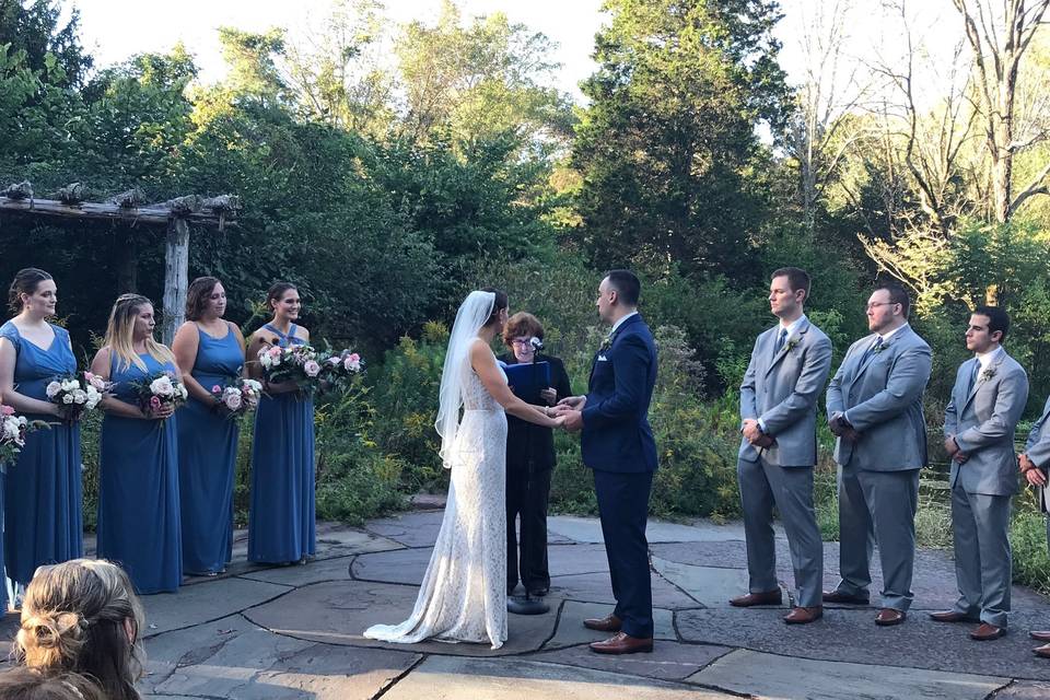 Bride and bridesmaids