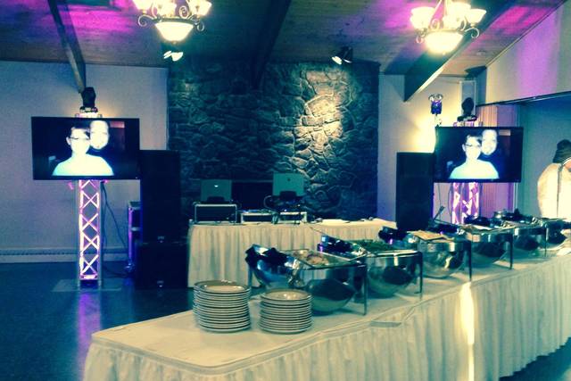 Buffet table