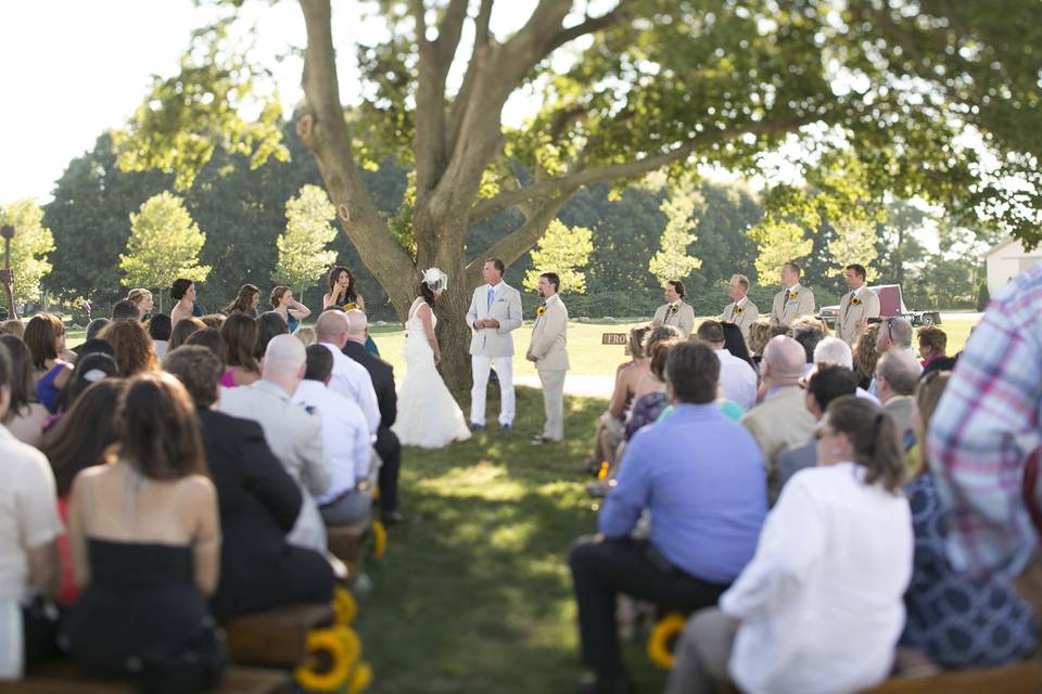 Outdoor wedding ceremony