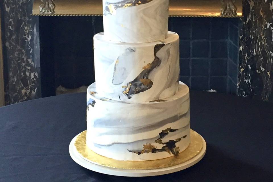 Marble with Gold Leaf