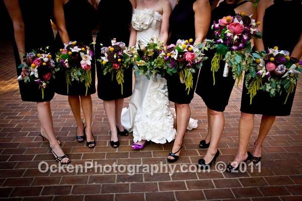 Bridemaids with the bride