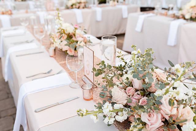 Pink and White Tables