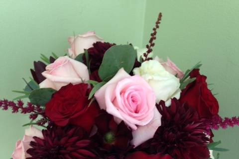 Autumn bouquet with dahlia