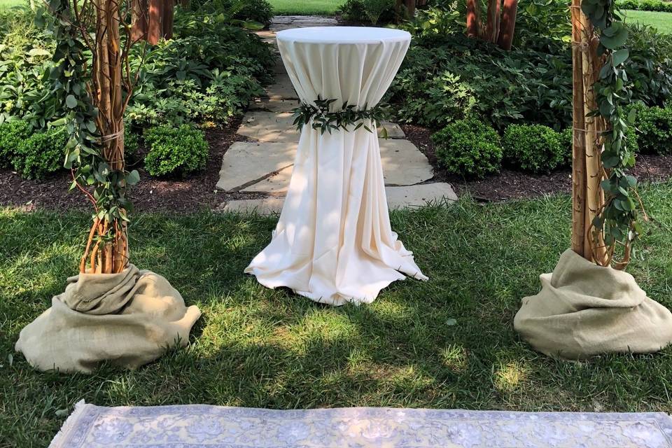 Natural chuppah at bmi