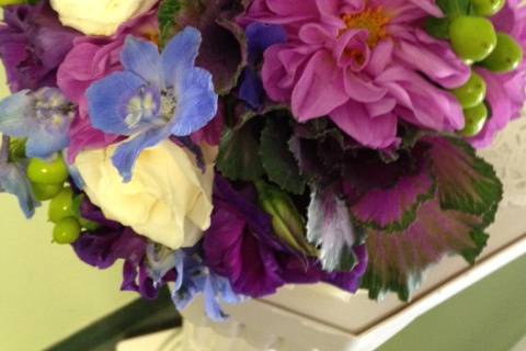 Autumn bouquet with cabbage