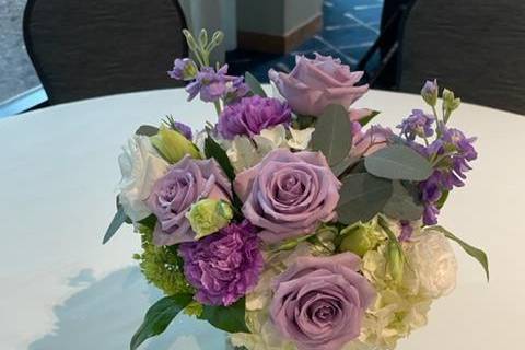 Purple centerpiece