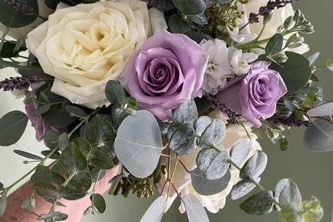 Lavender bouquet with herbs